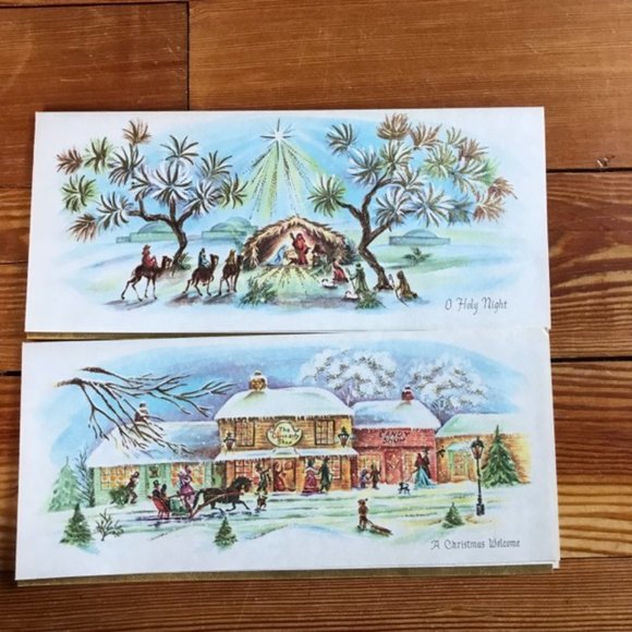 7 Vintage Christmas Cards By A Sunshine Card Made In Canada - Picture 3 of 12